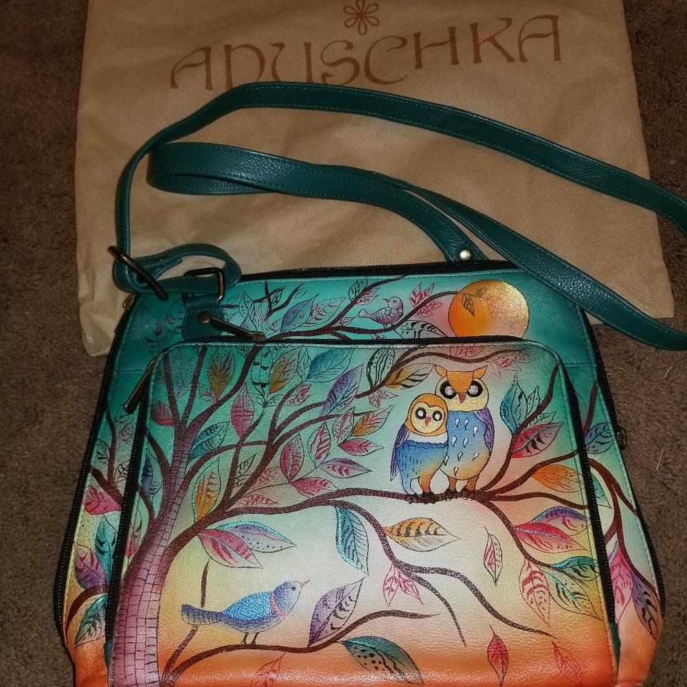 Gorgeous Handpainted Anuschka Crossbody